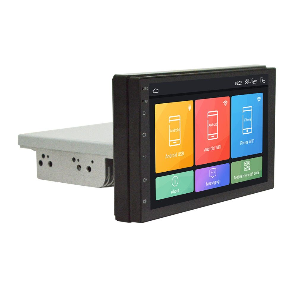 7 Inch 1 Din For Android 8.1 Car MP5 Player Radio Stereo 4 Core GPS Touch Screen Wifi Adjustable Rotation