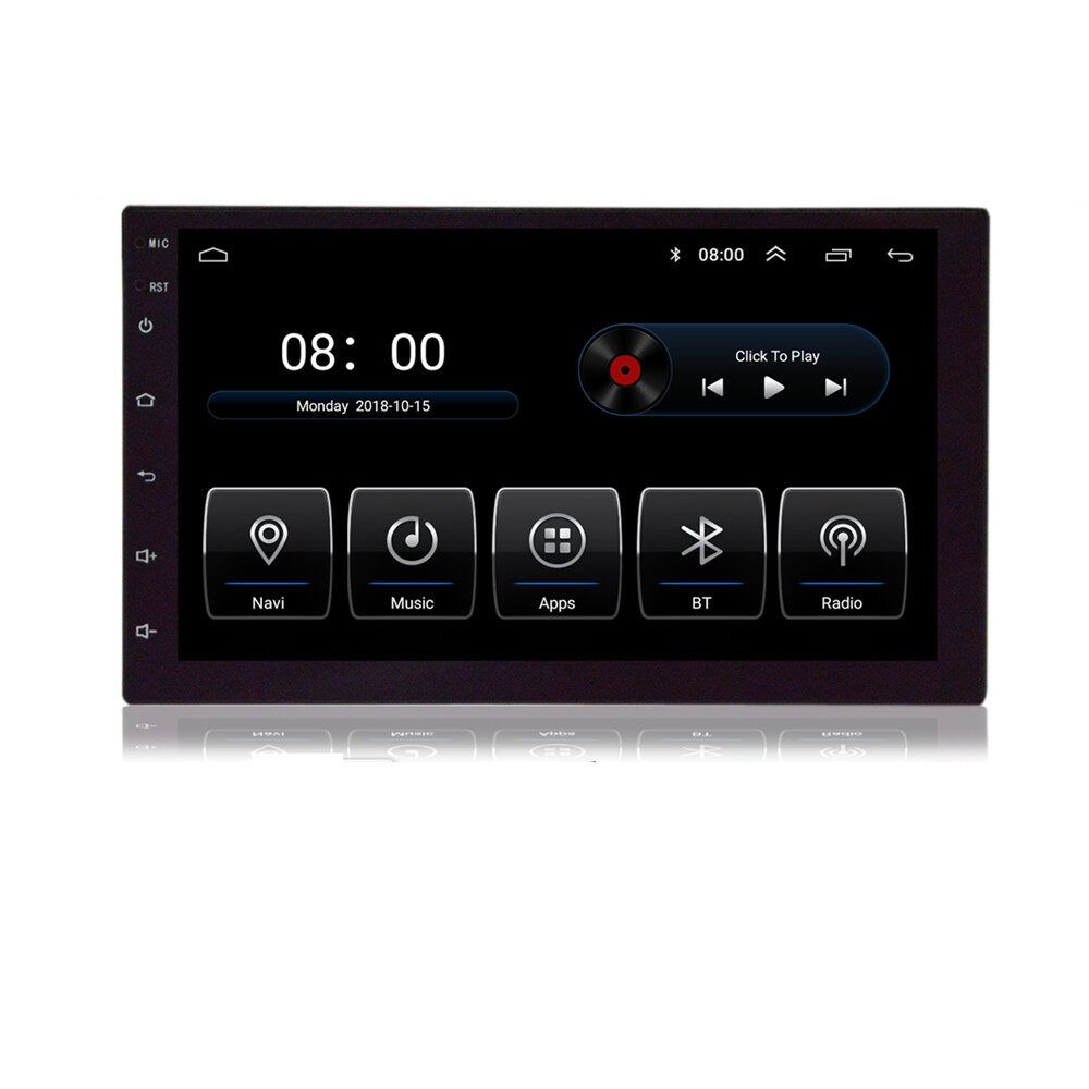 7 Inch 1 Din For Android 8.1 Car MP5 Player Radio Stereo 4 Core GPS Touch Screen Wifi Adjustable Rotation