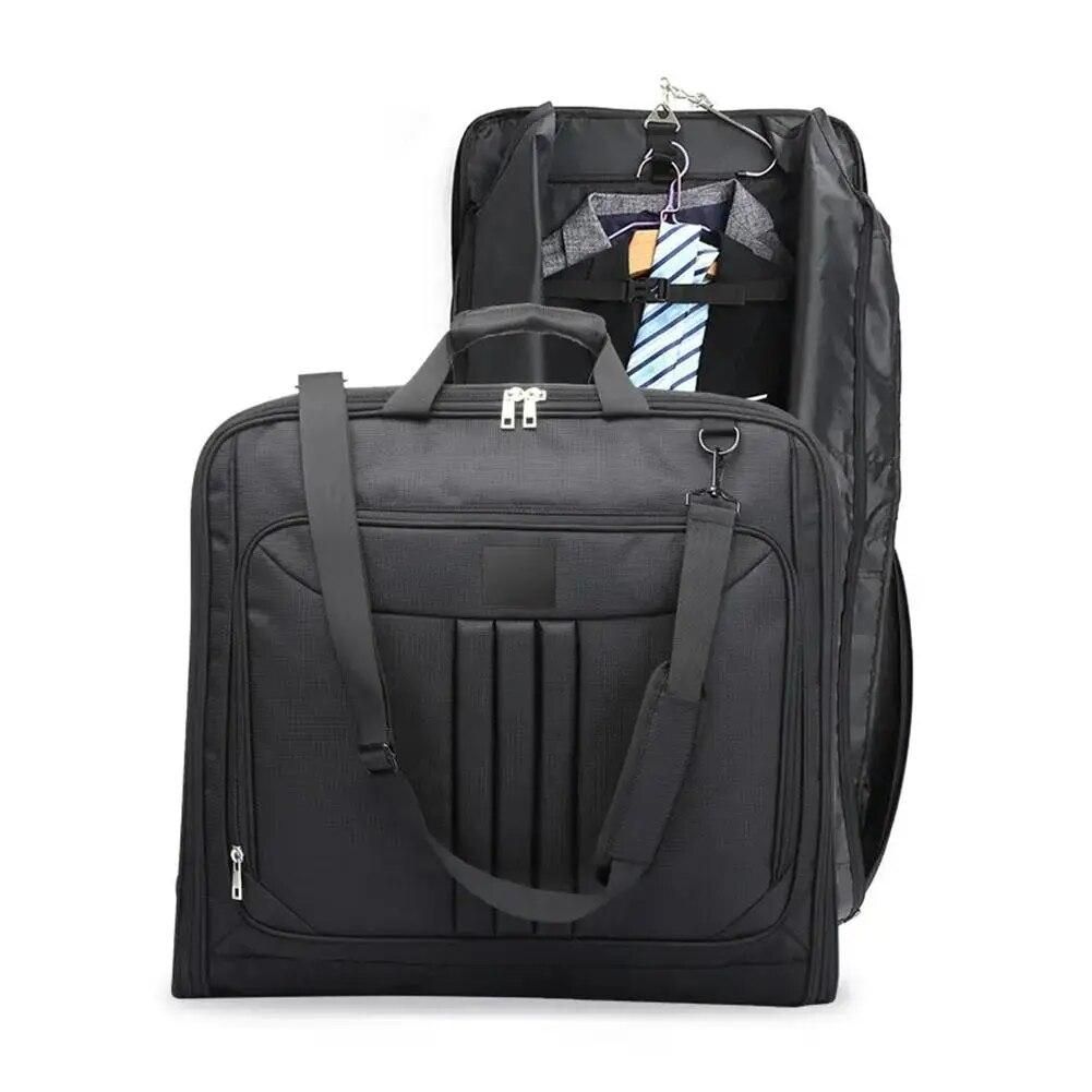 Multifunctional Men Business Travel Bag Foldable Waterproof Oxford Luggage Laptop Handbag Dust-proof Portable Suit Storage Bag
