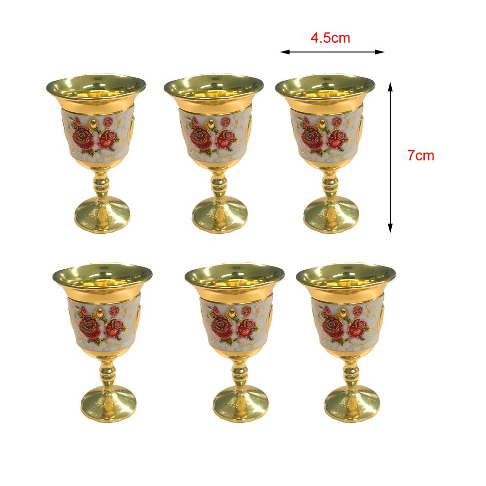 European Style Zinc Alloy Wine Cup Goblet Holder Set