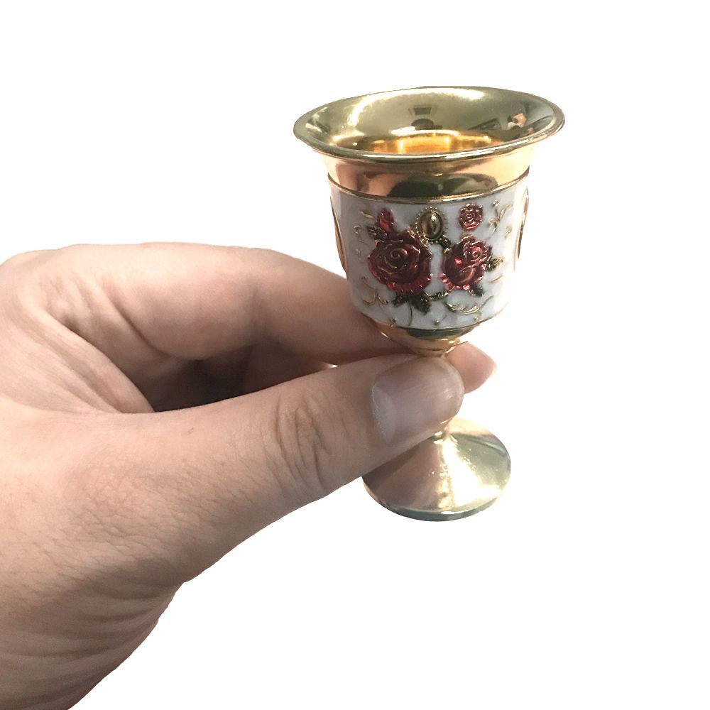 European Style Zinc Alloy Wine Cup Goblet Holder Set