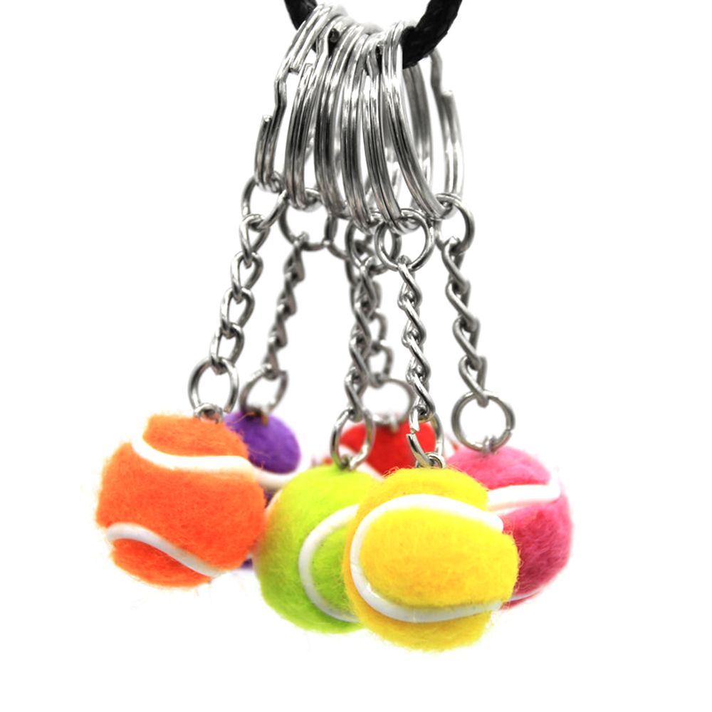 Mini Tennis Ball Key Chain Key Ring Decoration Accessory