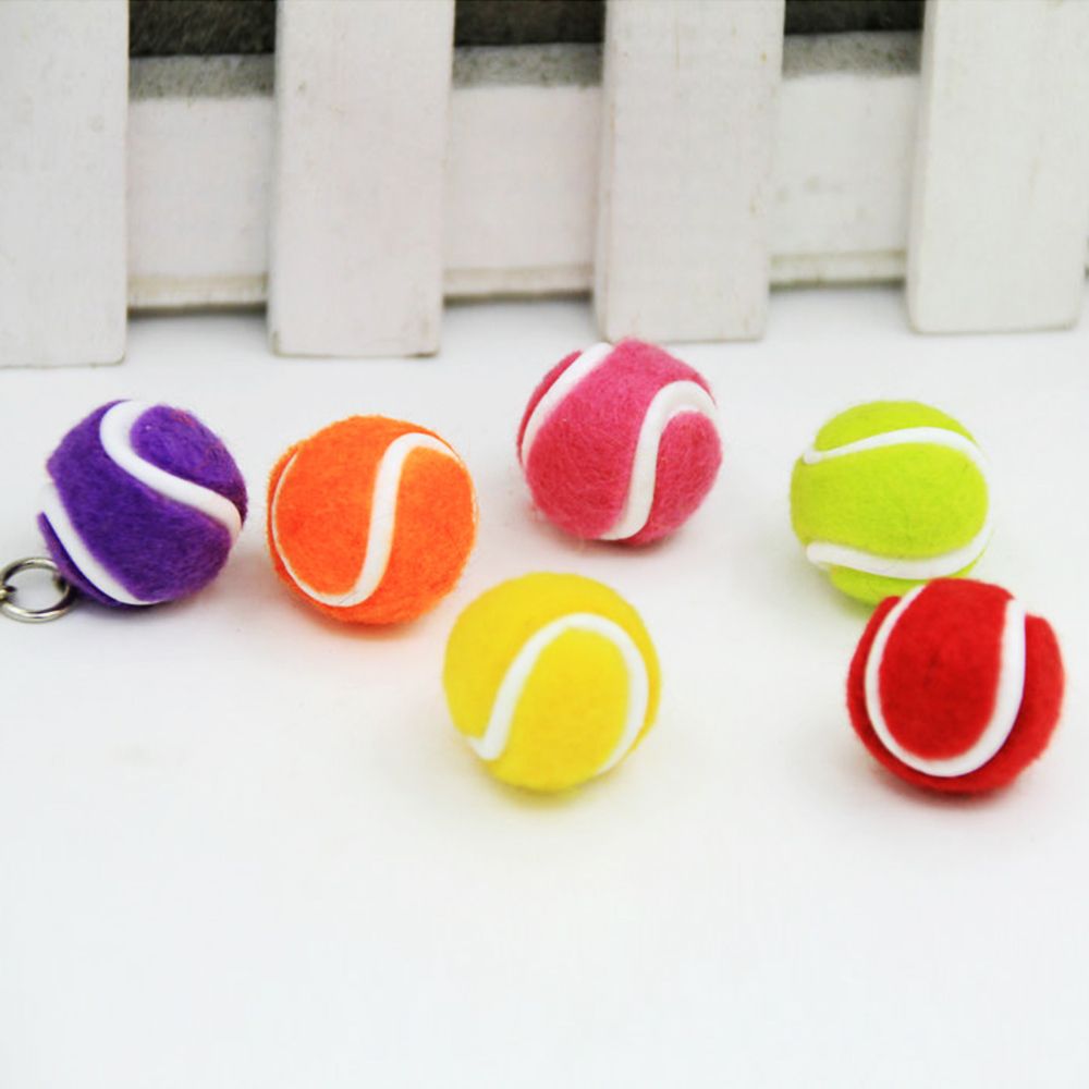 Mini Tennis Ball Key Chain Key Ring Decoration Accessory