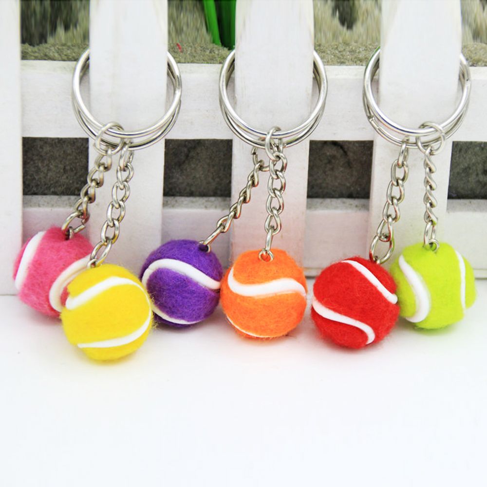 Mini Tennis Ball Key Chain Key Ring Decoration Accessory