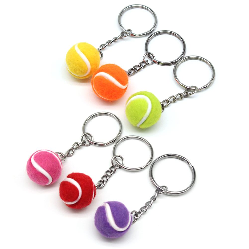 Mini Tennis Ball Key Chain Key Ring Decoration Accessory