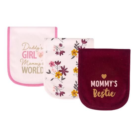 3pcs Mummy's Bestie Baby Burp Clothes