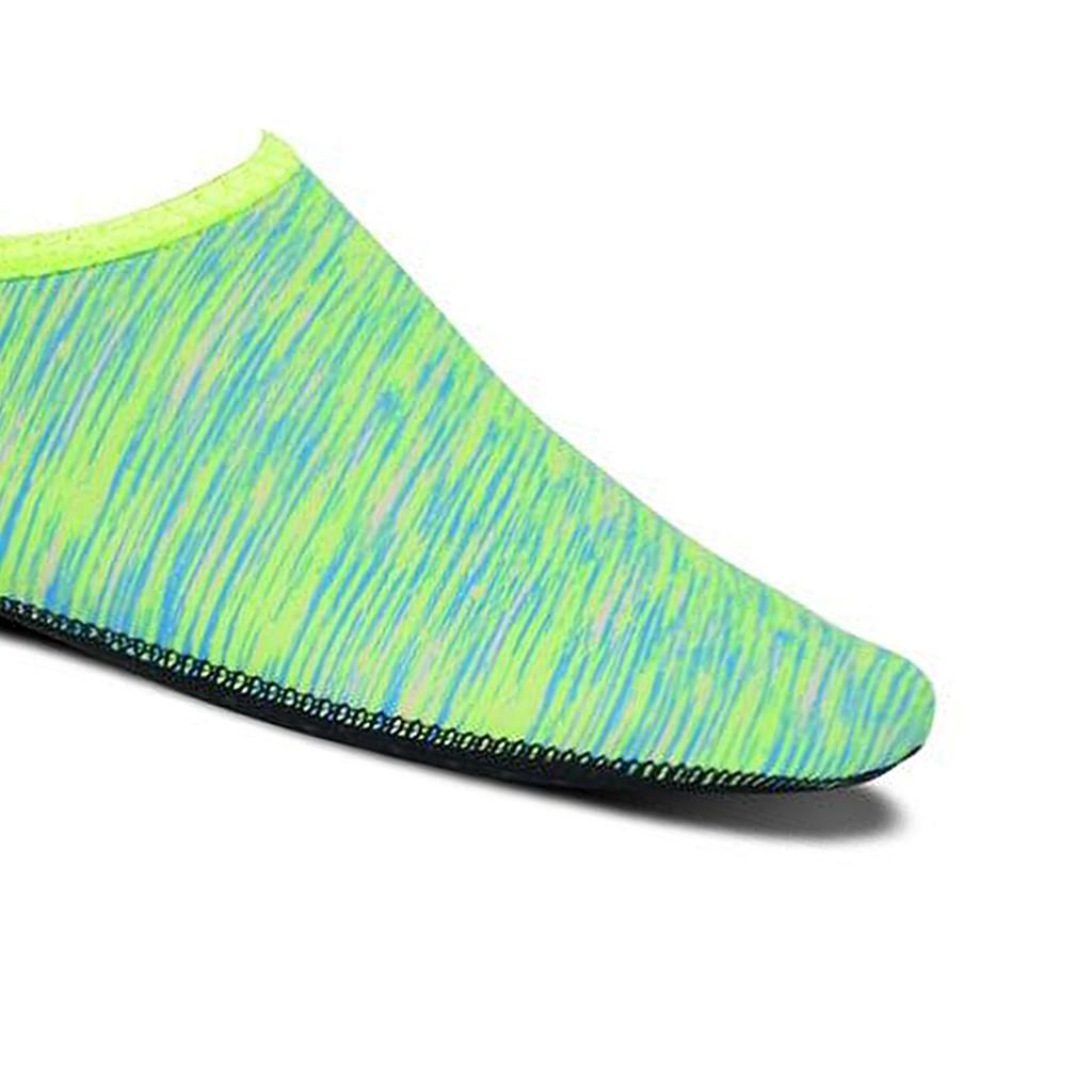Lightweight Water Shoes Rubber Sole Women Men Kids  Socks Green XS