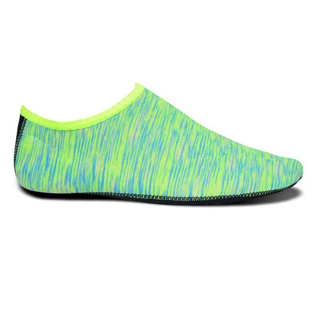 Lightweight Water Shoes Rubber Sole Women Men Kids  Socks Green XS