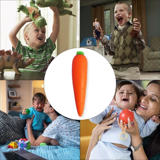 Arrot Squishy Toys Stress-Relief Toys Stret Hy  -Sand Fil  Rubber Toys-carrot-15*4cm