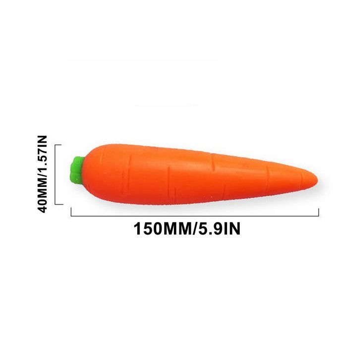 Arrot Squishy Toys Stress-Relief Toys Stret Hy  -Sand Fil  Rubber Toys-carrot-15*4cm