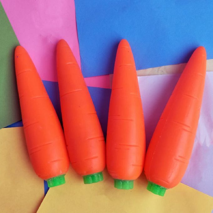 Arrot Squishy Toys Stress-Relief Toys Stret Hy  -Sand Fil  Rubber Toys-carrot-15*4cm