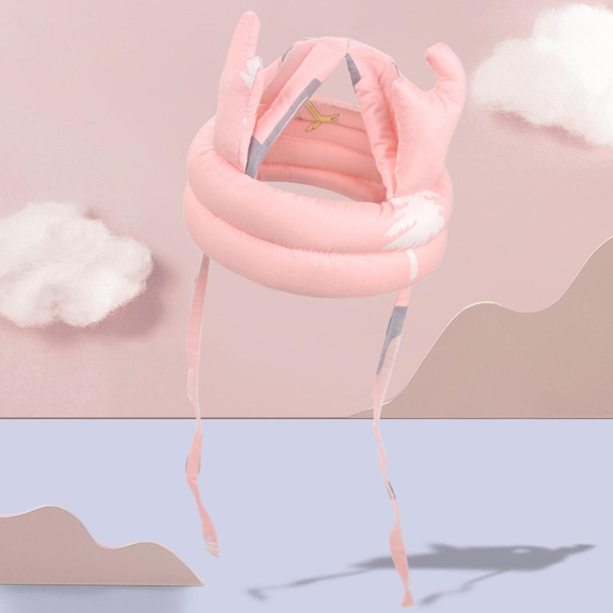 Cute Protective Cap Safety Head Cushion For Playing Toddler Pink