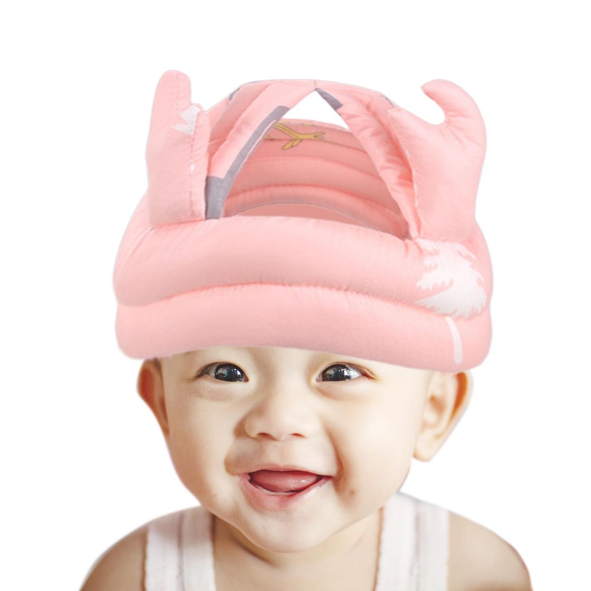 Cute Protective Cap Safety Head Cushion For Playing Toddler Pink