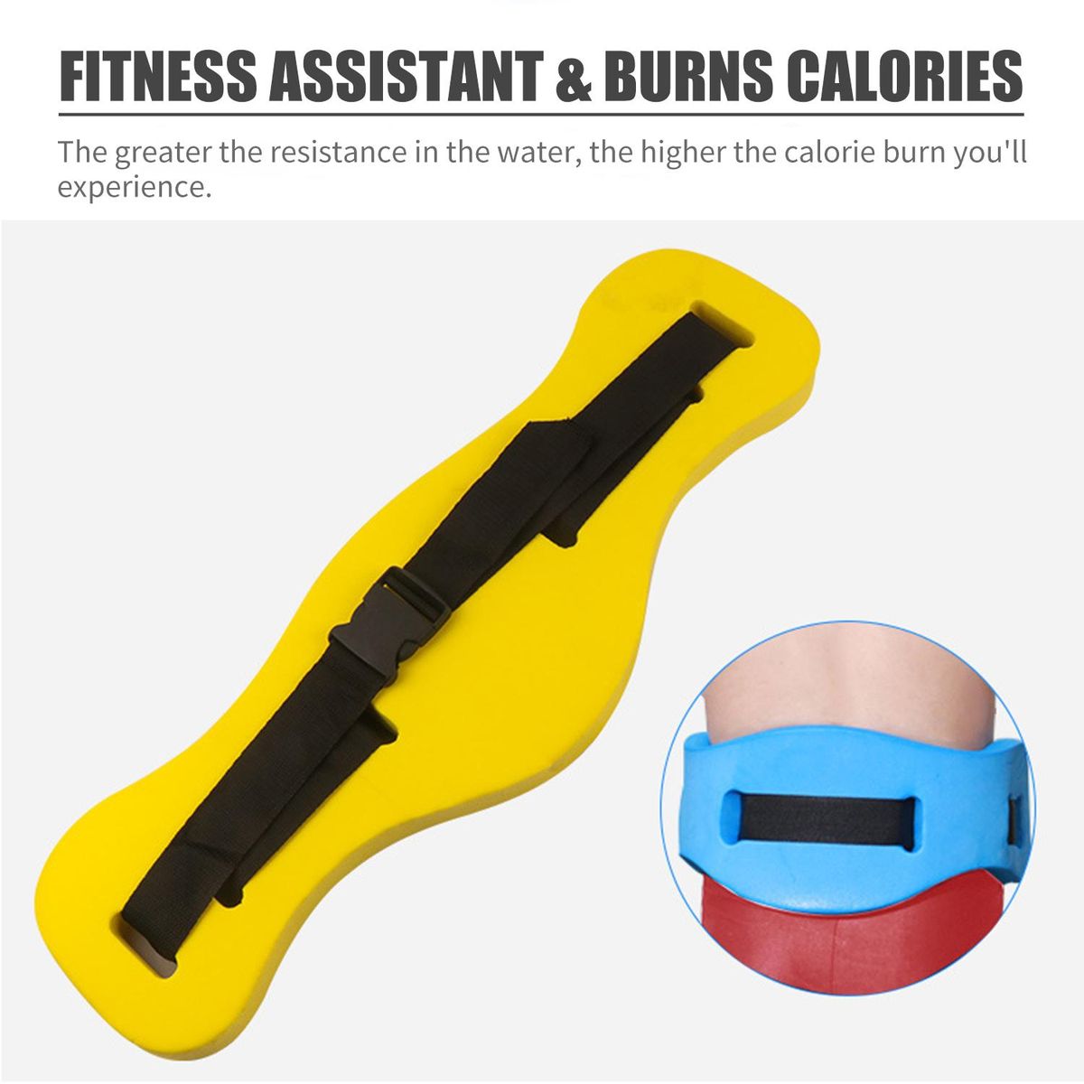Swim Flotation Belt Swimming Pool Water Jogging Fitness Workout Exercise Belt Adjustable Float Belt for Adult or Child