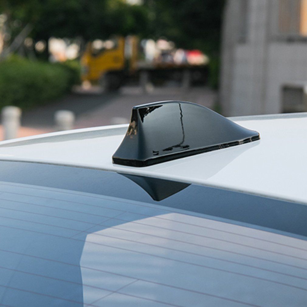 Universal Car Roof Shark Fin Decorative Aerial  Cover Sticker Base Roof Carbon Fiber Style For