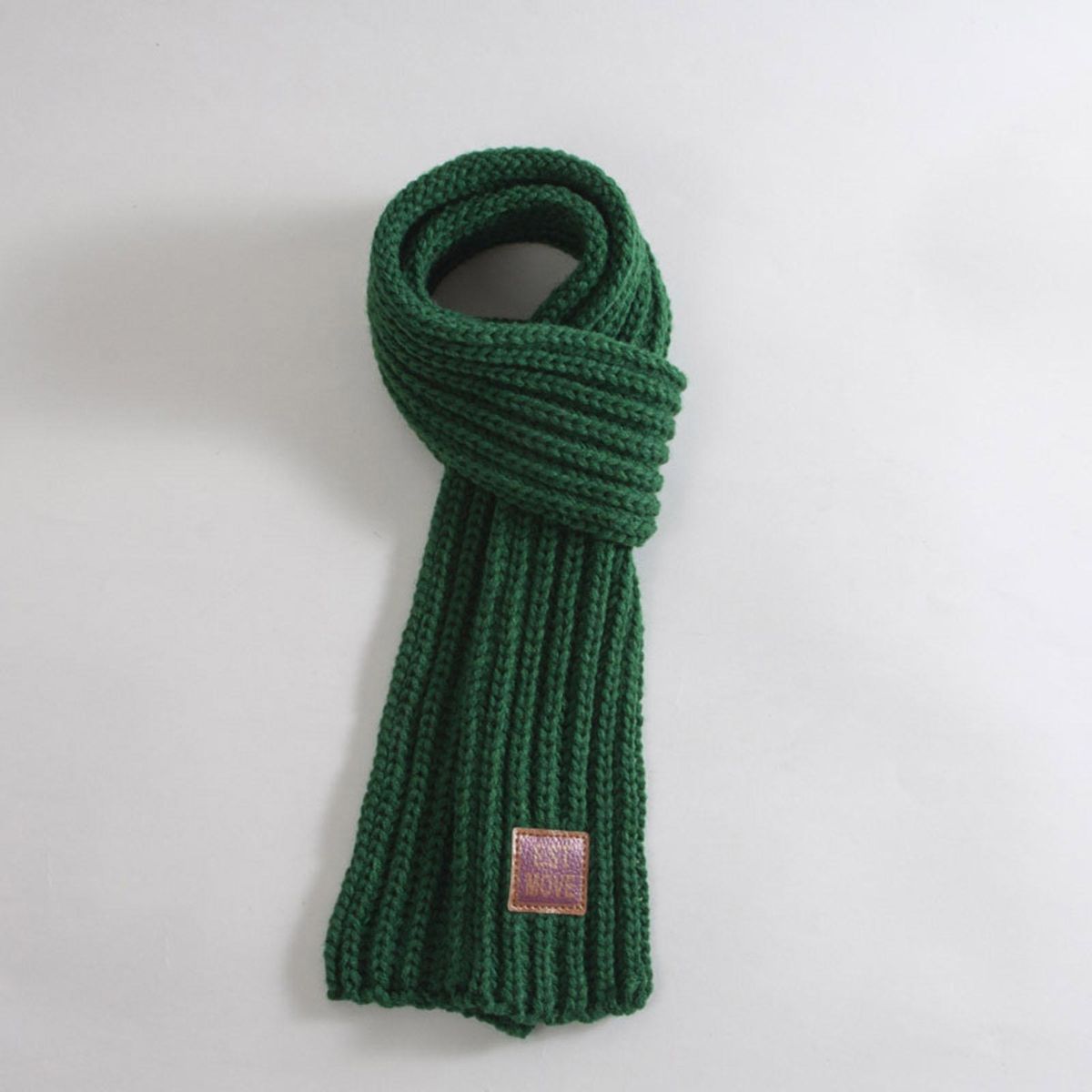 Kids Scarf Cozykidz Knitted Neck Wrap Soft Warm Winter for Babies Green