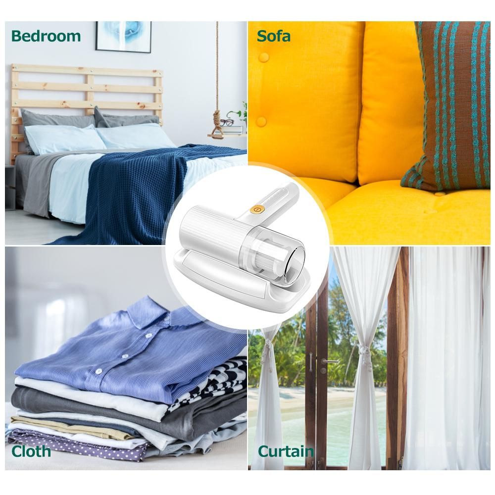 Mite Removal Vacuum Cleaner Handheld Portable Wireless 20KPA Enhanced Suction 300W 2000mAh Mite Removal Machine Double Beat Household Bed Mite Removal Instrument