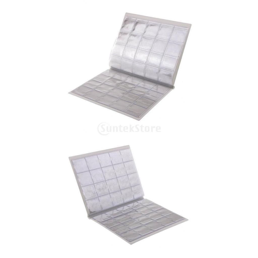 2 Pieces 200 Coin Storage Book Coins Holder Storage Album Coin