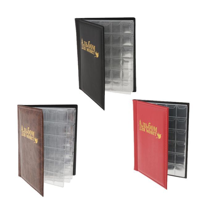 250 Coin Collection Holder For Money Penny Storage Pocket Album Brown