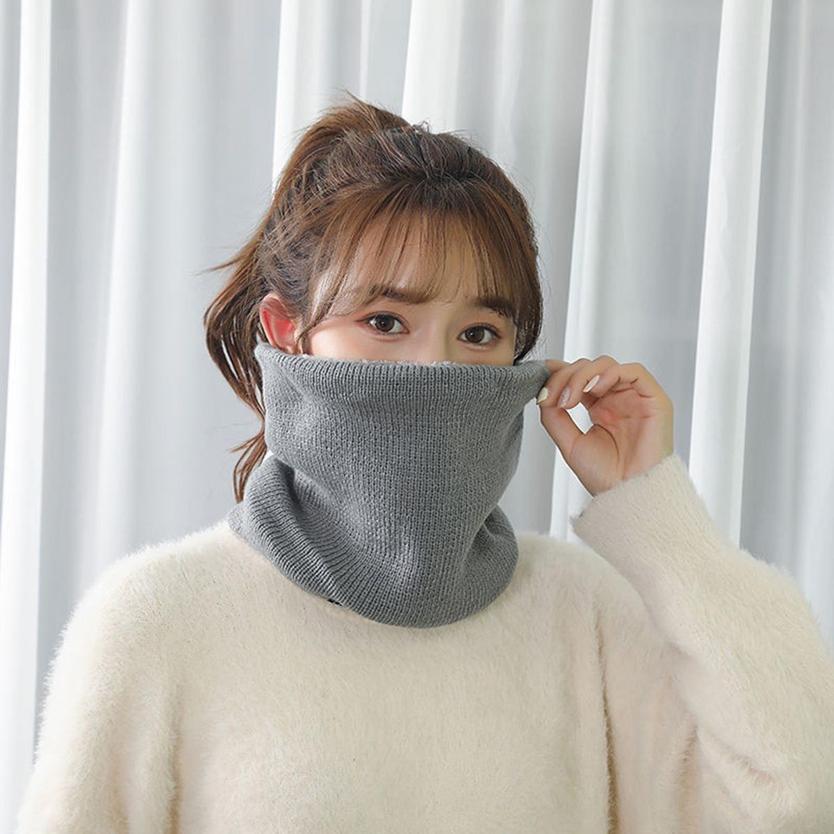 Winter Neck Wrap Cozygear Unisex Plush Neck Wrap Warmth for Outdoor Grey