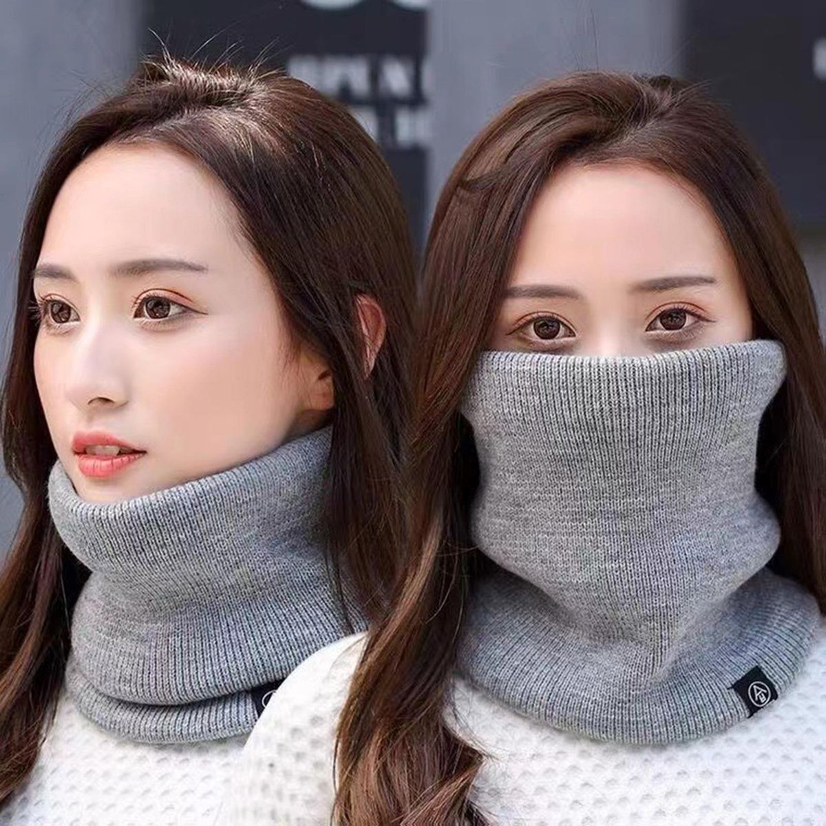 Winter Neck Wrap Cozygear Unisex Plush Neck Wrap Warmth for Outdoor Grey