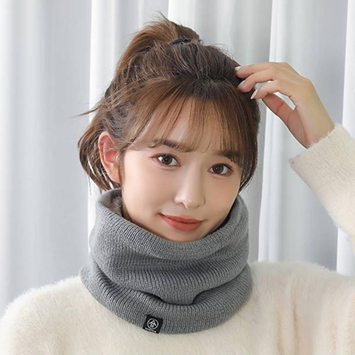 Winter Neck Wrap Cozygear Unisex Plush Neck Wrap Warmth for Outdoor Grey