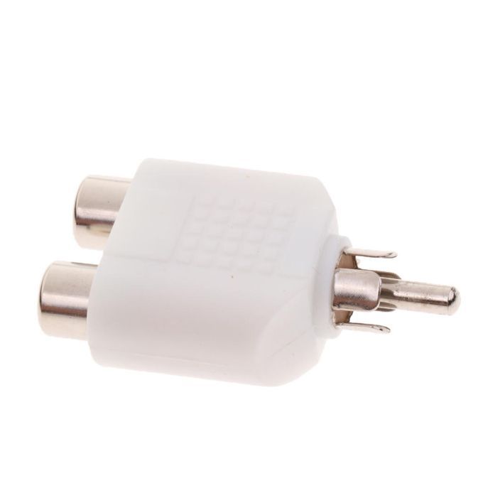10pcs 1One Male To Two2 Female RCA AV Y Splitter Audio Cable Adapter