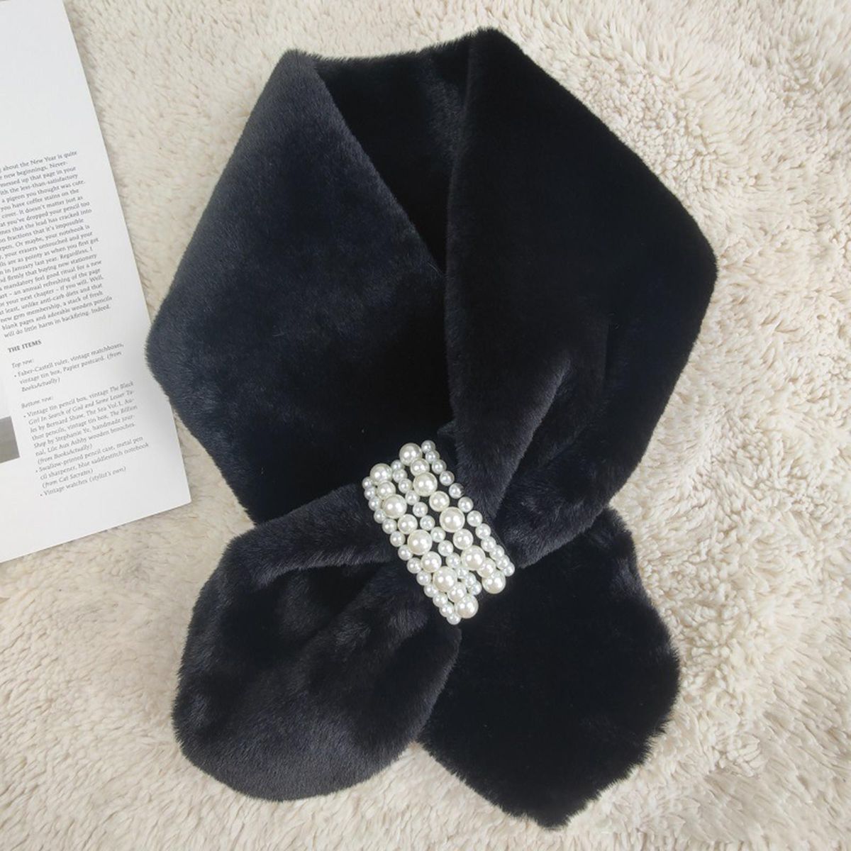 Neck Warmer Autumn Winter Women Neck Warmer Collar Scarf Black