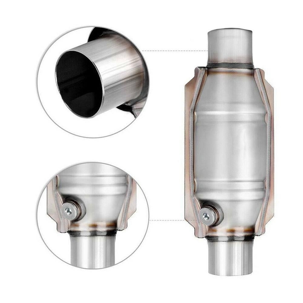 InletOutlet Universal Catalytic Converter with O2 Port & Heat 53004 Car Stainless Steel Catalytic Converter