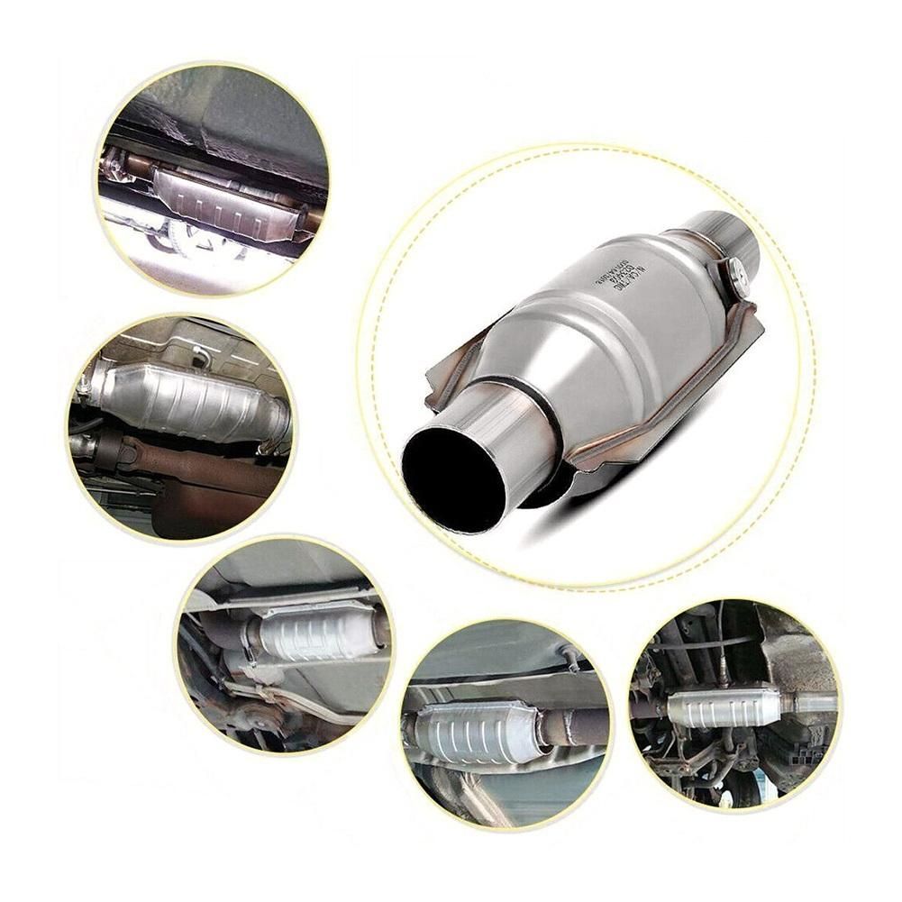 InletOutlet Universal Catalytic Converter with O2 Port & Heat 53004 Car Stainless Steel Catalytic Converter