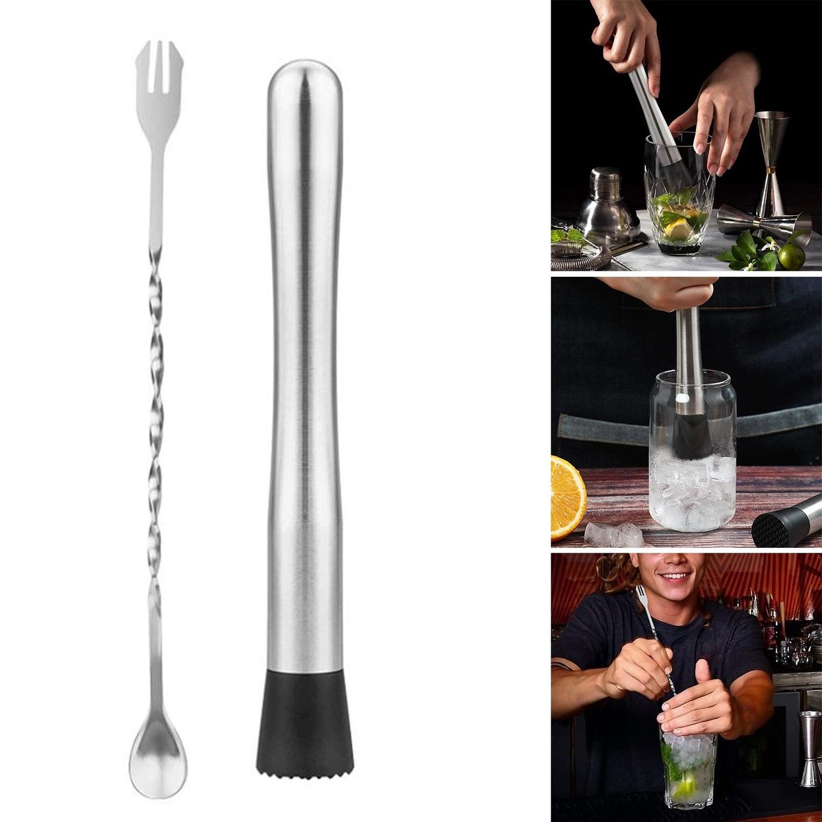 1 Set Drink Stirring Stick Streamlined Lines Ice Stirring Rod