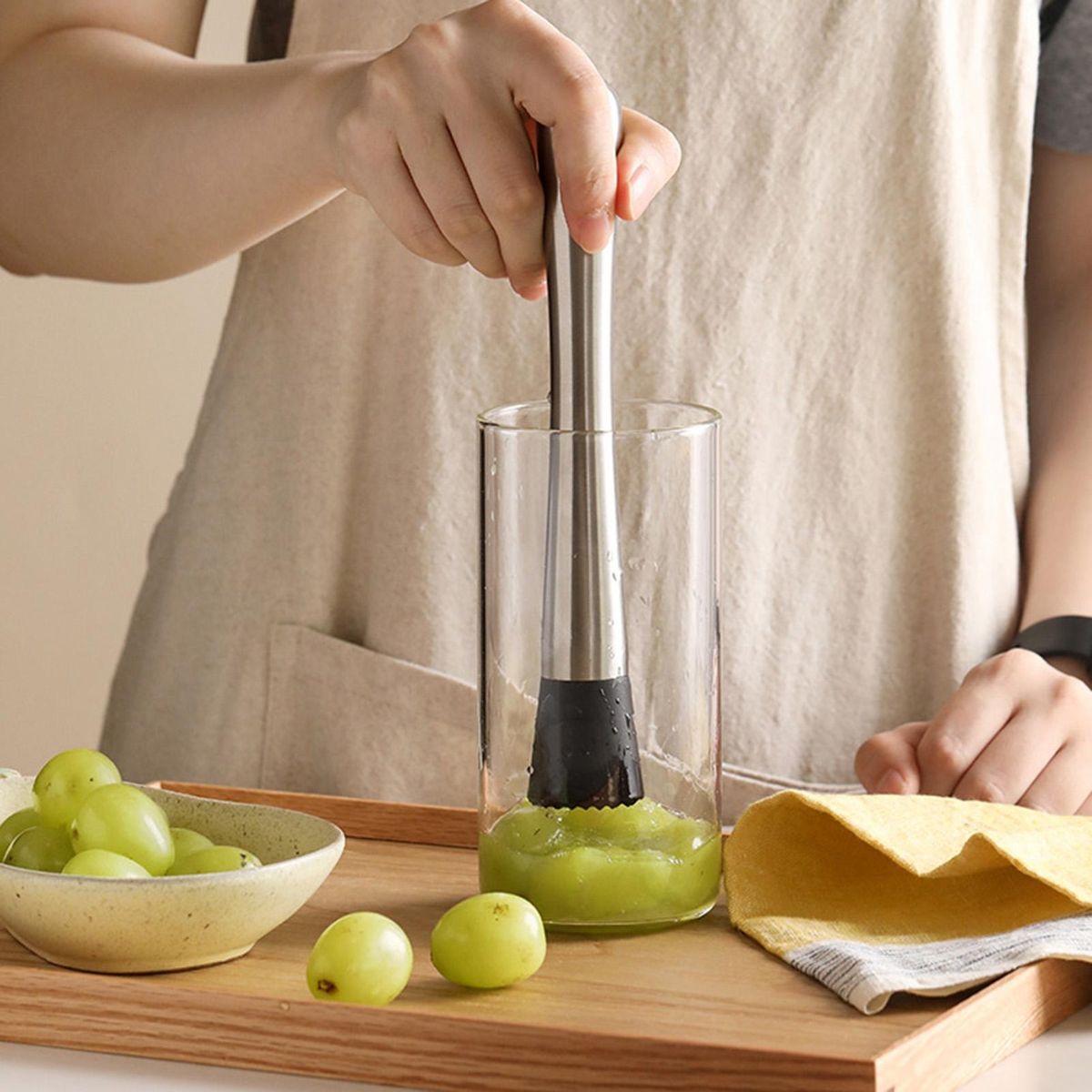 1 Set Drink Stirring Stick Streamlined Lines Ice Stirring Rod