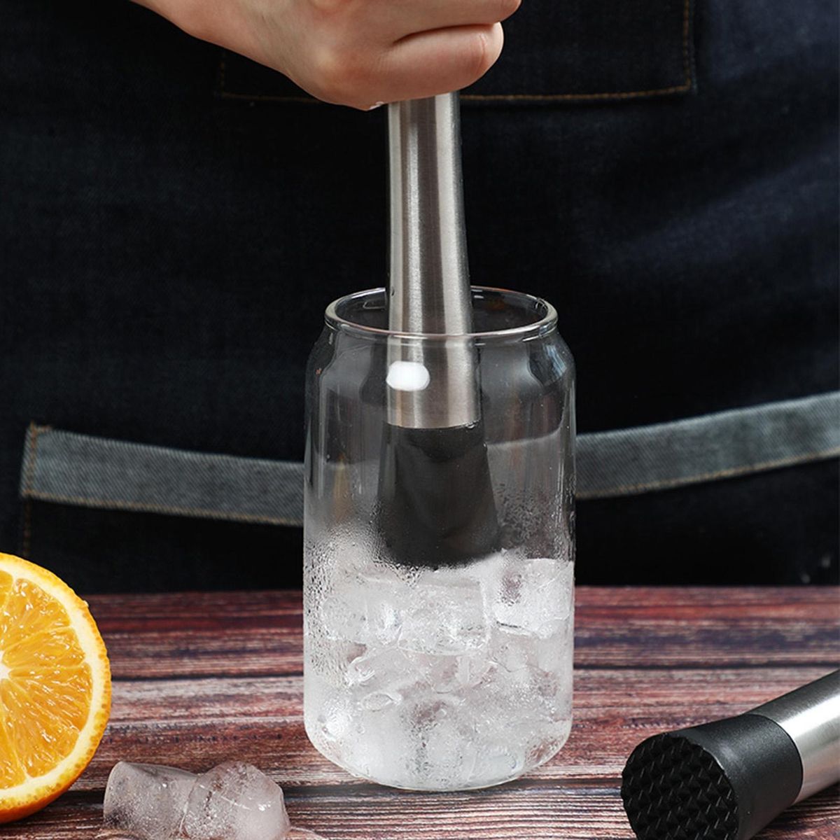 1 Set Drink Stirring Stick Streamlined Lines Ice Stirring Rod