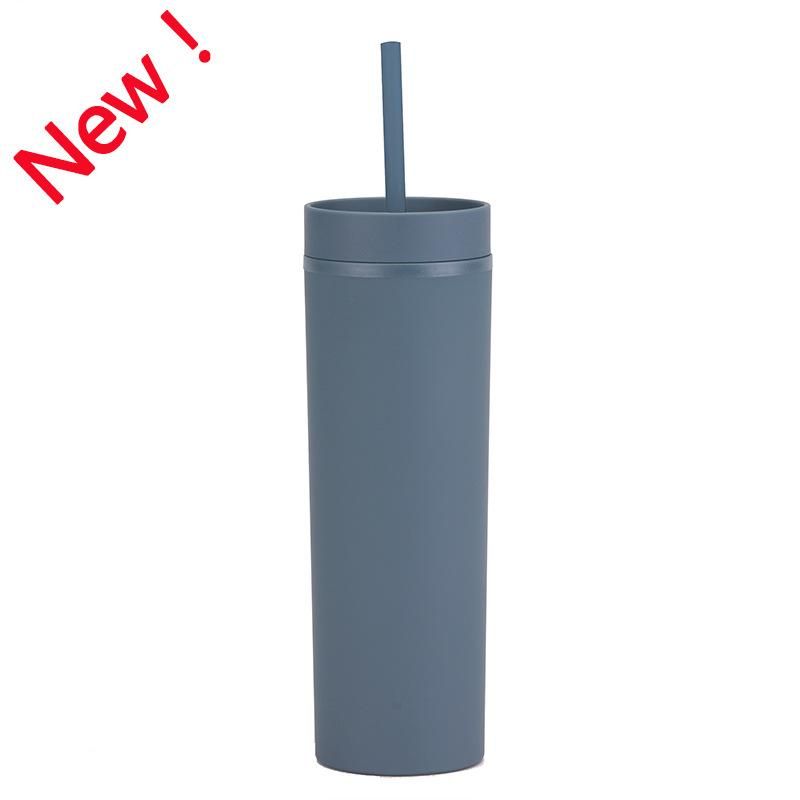 4pcs 450ml Skinny Tumbler with Straw and Lid, Stylish, BPA-free,and Eco-Friendly