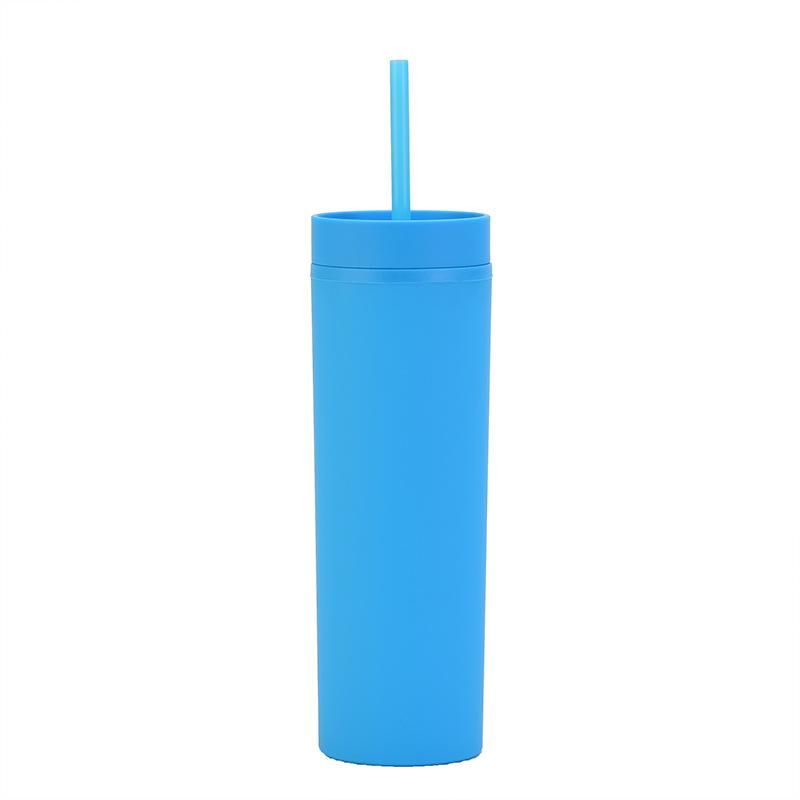 4pcs 450ml Skinny Tumbler with Straw and Lid, Stylish, BPA-free,and Eco-Friendly