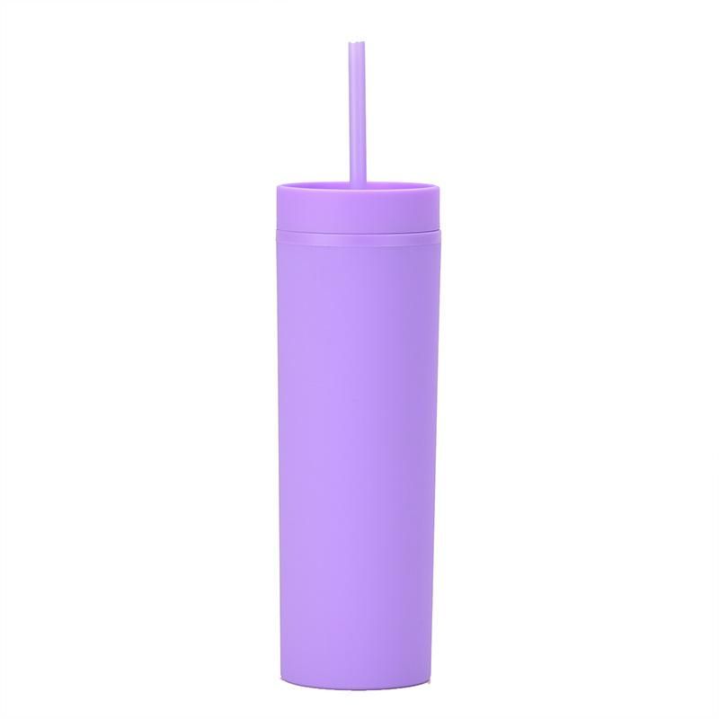 4pcs 450ml Skinny Tumbler with Straw and Lid, Stylish, BPA-free,and Eco-Friendly