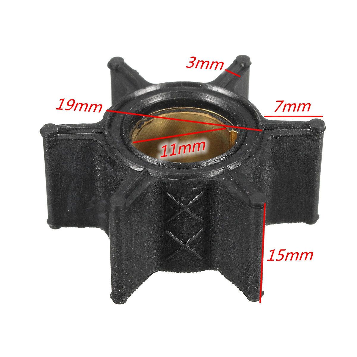 Outboard Motors Engine Water Pump Impeller For Mercury 3.5/4/4.5/7.5/9.8hp 47-89980