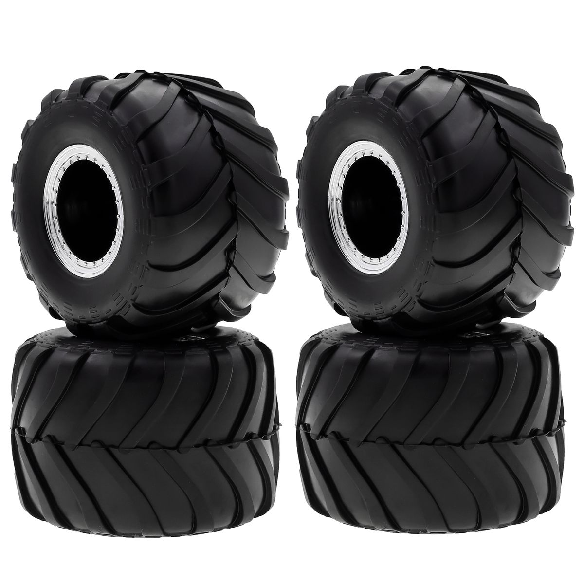 Remote Control Crawler Rubber Car Silvery Tires 4PCS 72*49mm