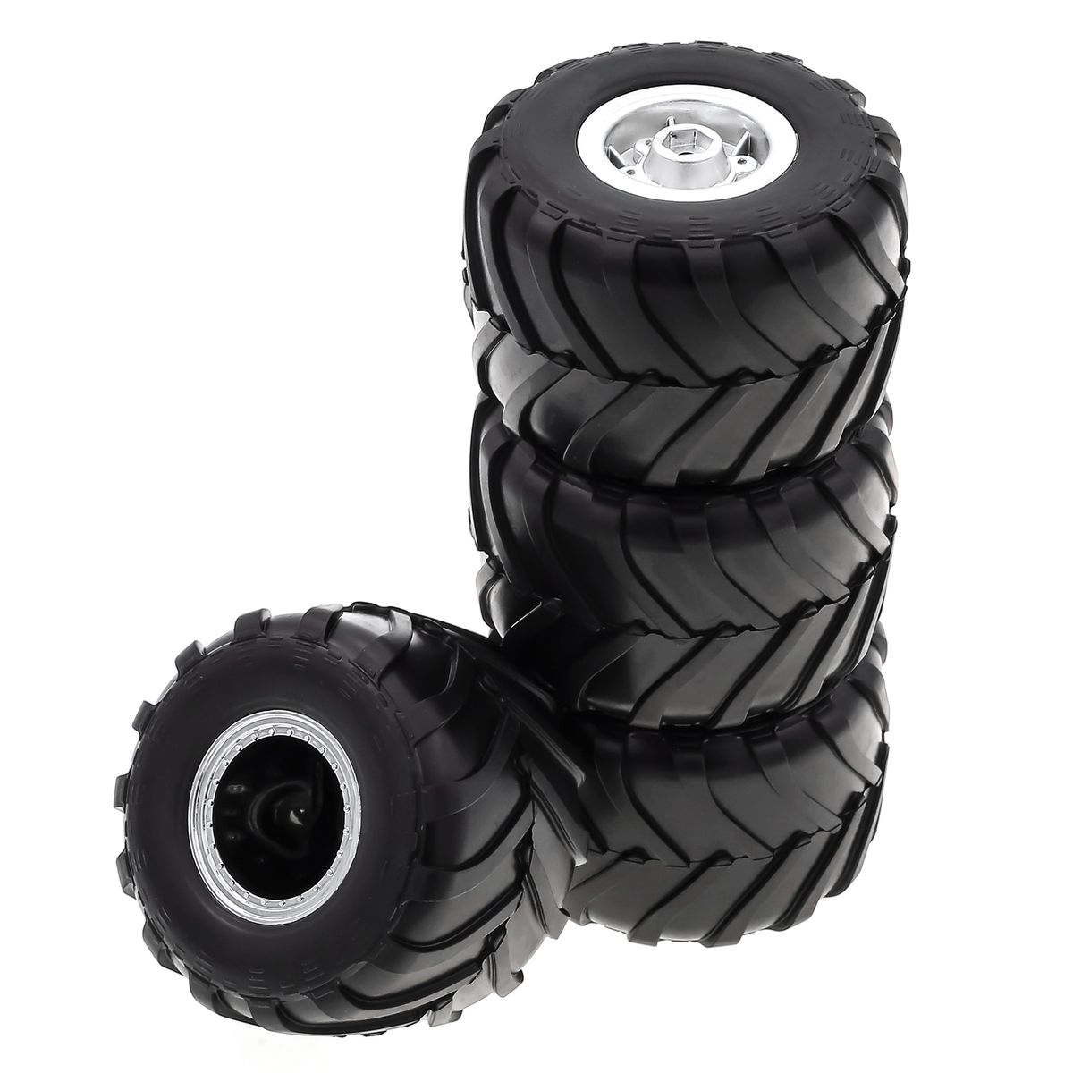 Remote Control Crawler Rubber Car Silvery Tires 4PCS 72*49mm