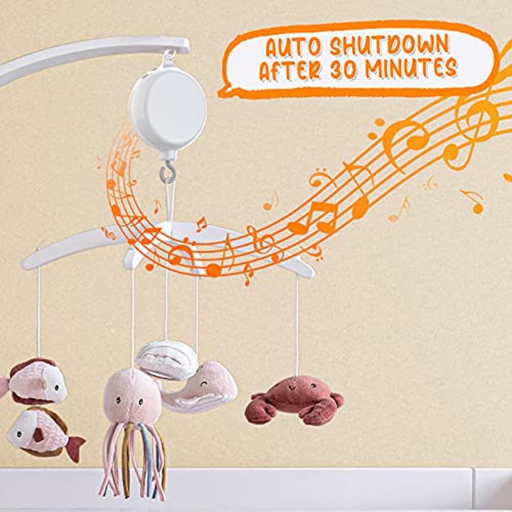 Crib Mobile Motor Baby Music Box Spinner with 3 Modes