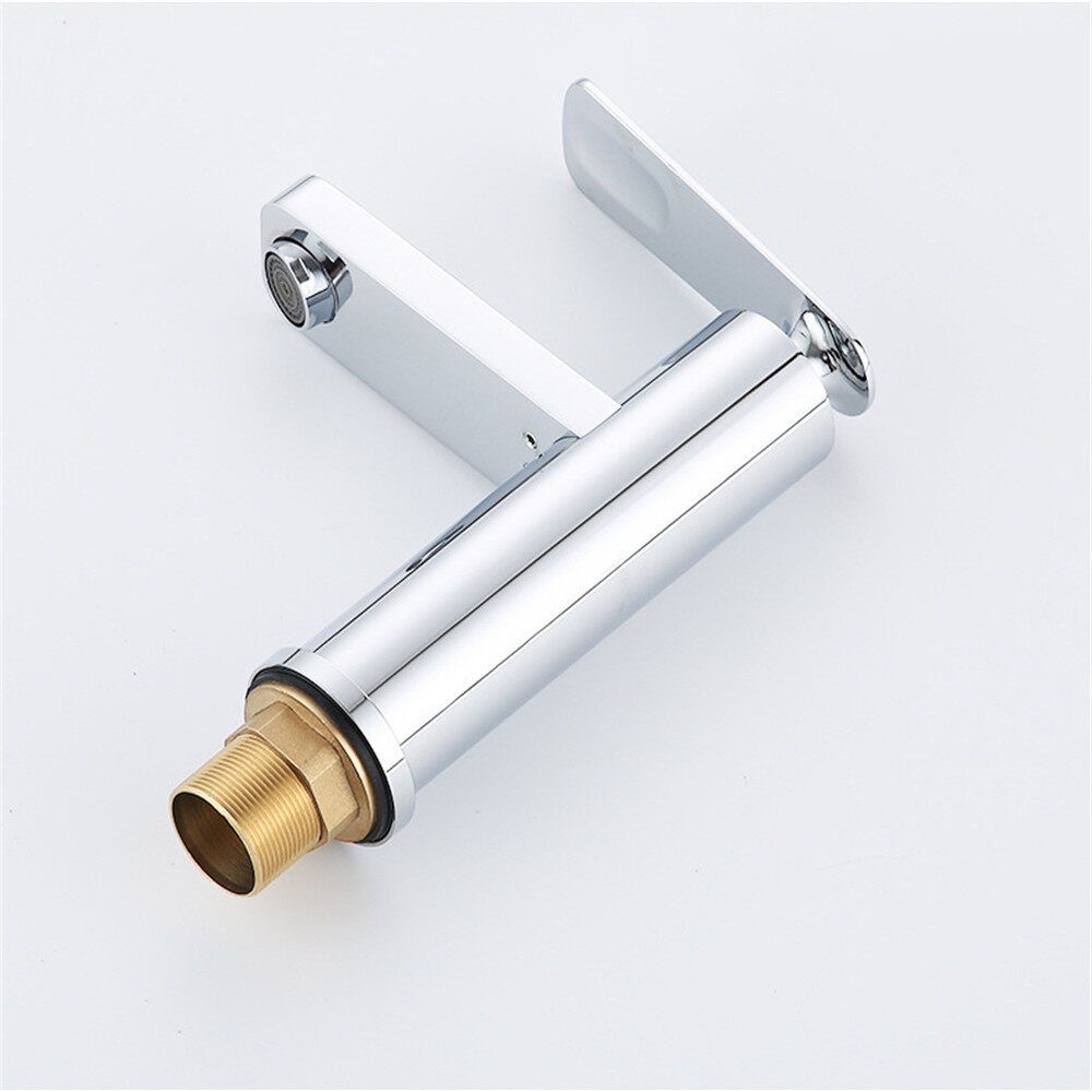 Home Kitchen Bathroom Basin Sink Water Faucet Single Handle Hot Cold Water Mix Faucets Wash Tap Silver