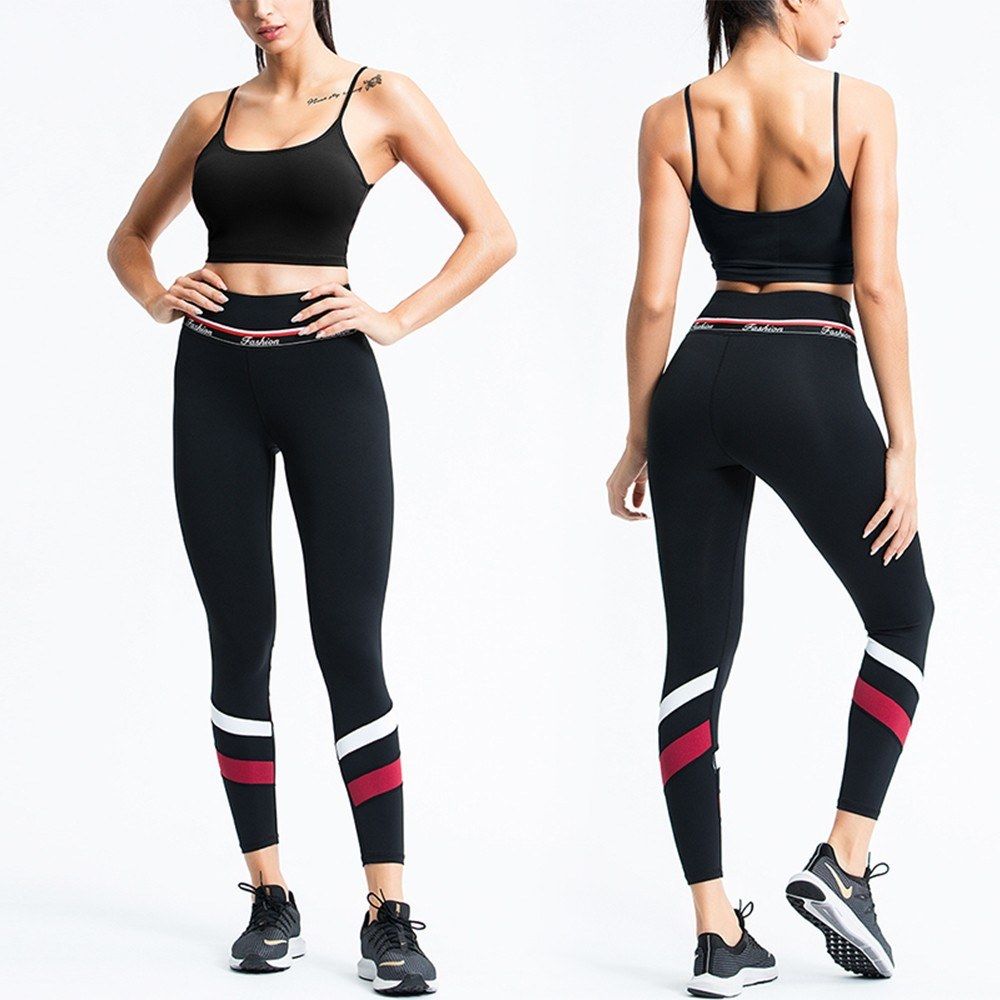 Women's 2 Pieces Outfits Spaghetti Sleeveless Sports Tops