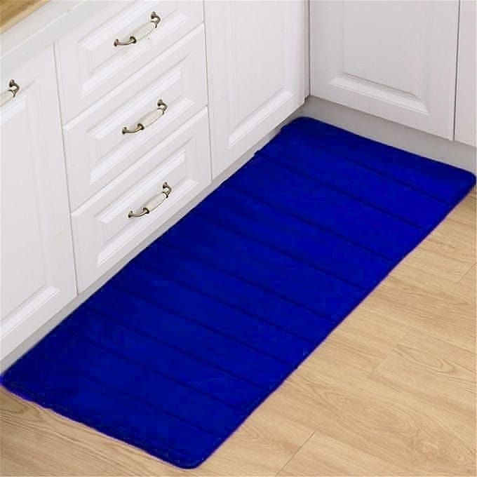 40x120cm Soft Memory Floor Mat For Bathroom BLUE
