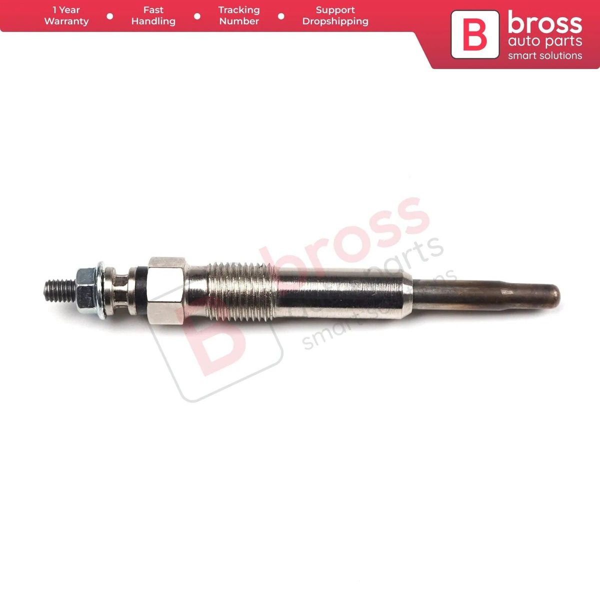 Bross Auto Parts BGP31 1 Piece Heater Glow Plugs GX84, 7700100586, 0100226238 for Honda Renault Rover 1.9-2.0-2.2 Fast Shipment