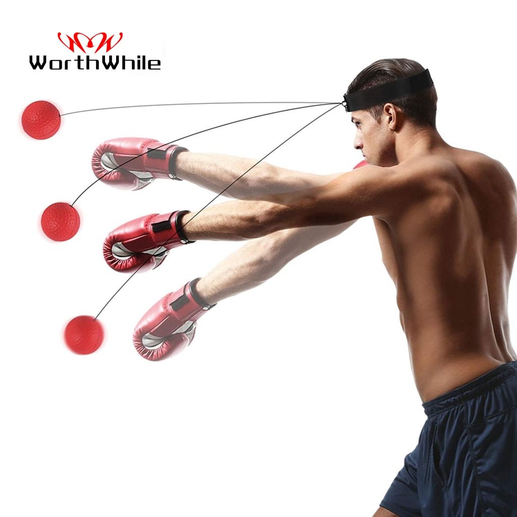 WorthWhile Kick Boxing Reflex Ball Head Band Ing Speed For Training Punch Balls Muay Tai MMA