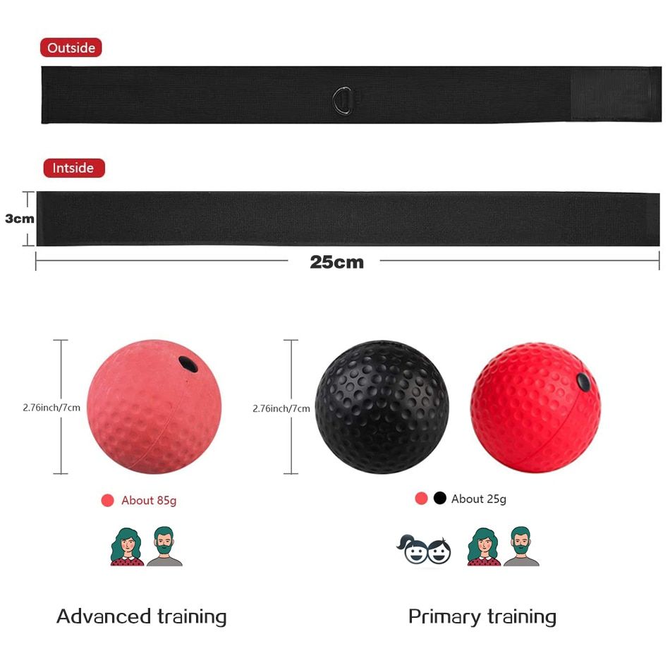 WorthWhile Kick Boxing Reflex Ball Head Band Ing Speed For Training Punch Balls Muay Tai MMA