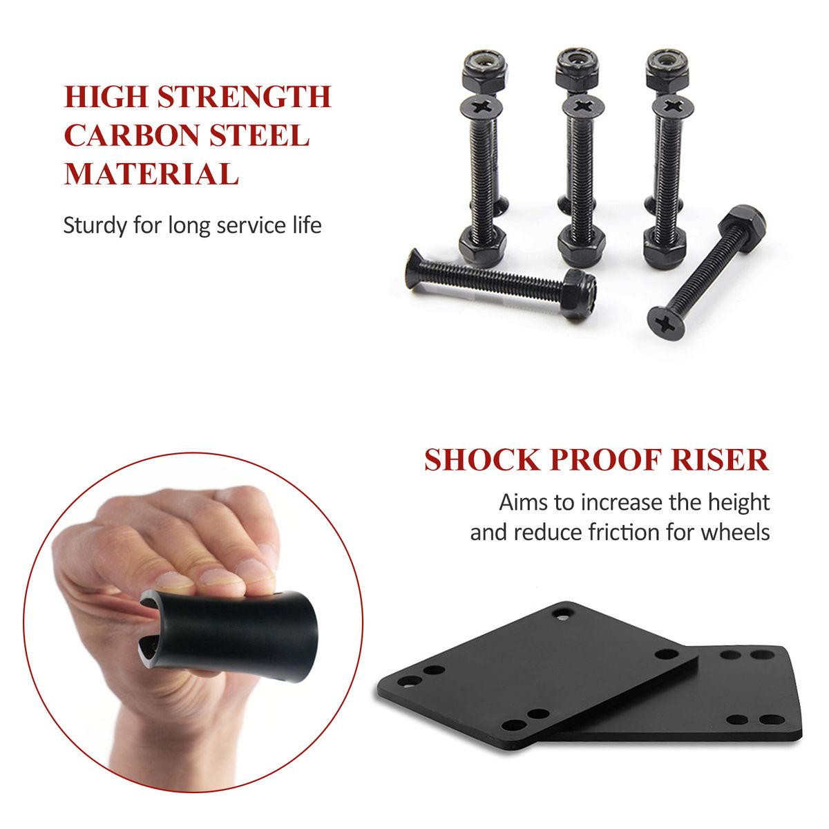 5'' Skateboard Trucks Wheels Bearings And T Wrench Set