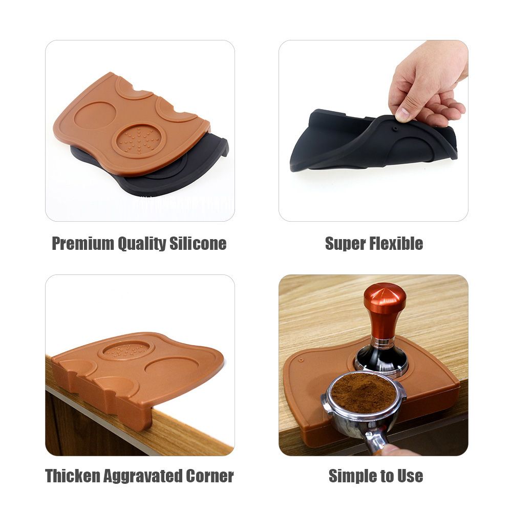 Double Slot Silicone Coffee Tamper Mat Espresso Silicone Mat