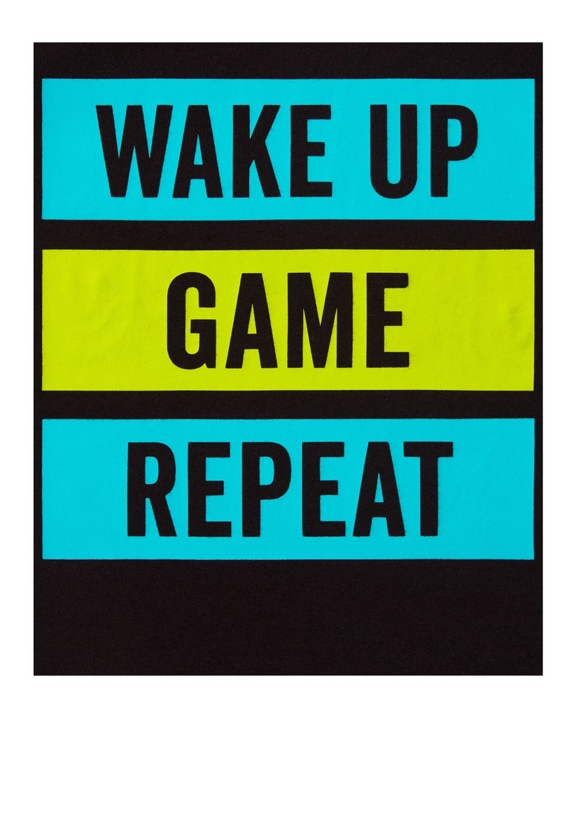 Boys Wake Up Ultimate Gamer Snug Fit Cotton Pyjamas Sleepwear- 4pcs