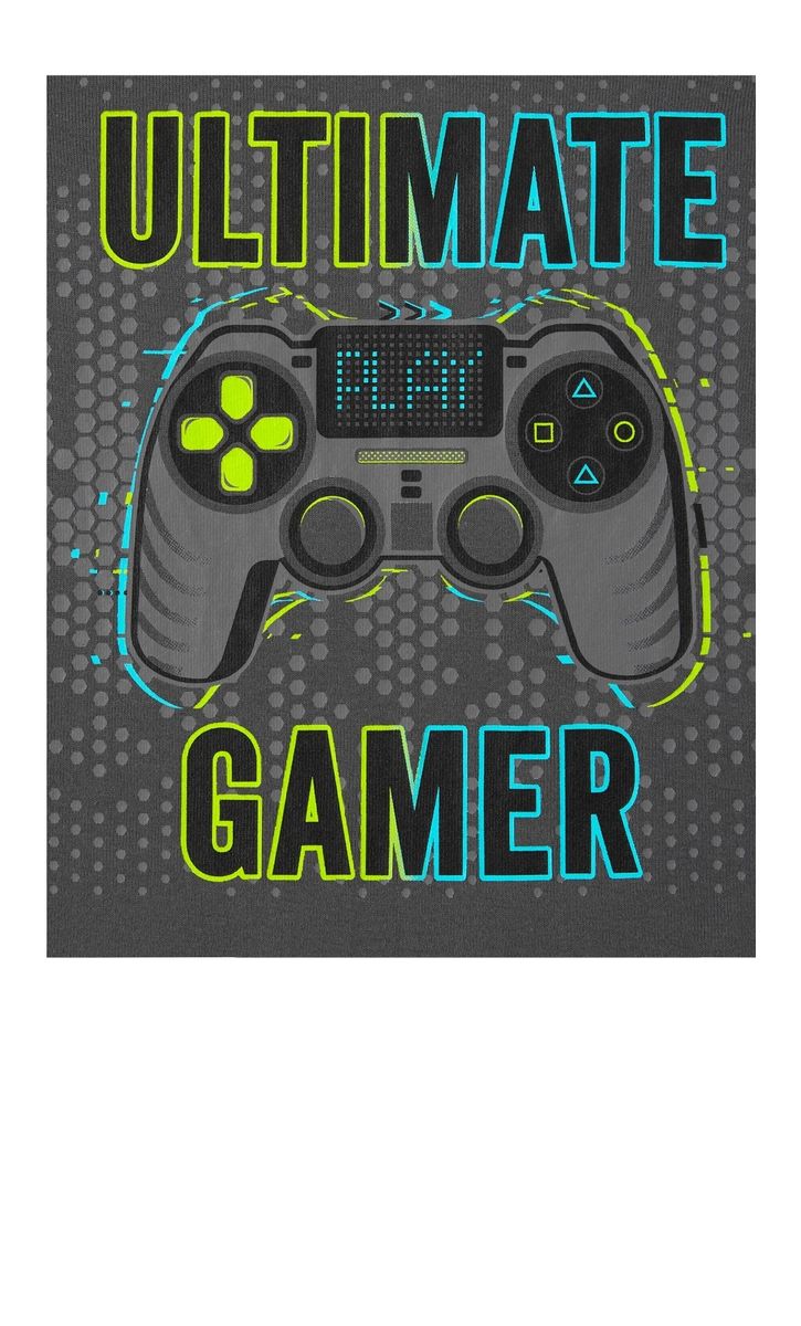 Boys Wake Up Ultimate Gamer Snug Fit Cotton Pyjamas Sleepwear- 4pcs